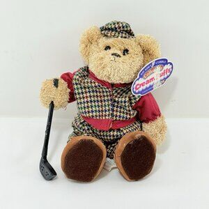 Omega Toy Cream Puffs Golfer Tee Bear Plush Golf Club Putter Clothes Houndstooth
